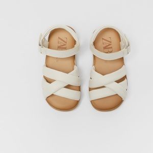 Zara Quilted Sandals - White